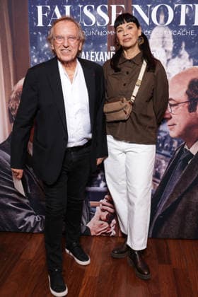 Fausse Note Premiere - Paris Alexandre Arcady and Mathilda May attend the photocall for the premiere of Fausse Note held at the Publicis Cinema in Paris, France on September 28, 2026. Photo by David Boyer ABACAPRESS.COM Paris France  Copyright: xBoyerxDavid ABACAx