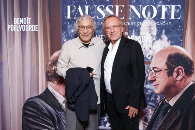 Fausse Note Premiere - Paris Boualem Sansal and Alexandre Arcady attend the photocall for the premiere of Fausse Note held at the Publicis Cinema in Paris, France on September 28, 2026. Photo by David Boyer ABACAPRESS.COM Paris France  Copyright: xBoyerxDavid ABACAx