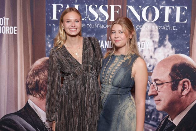 Fausse Note Premiere - Paris Sarah Desanges and Enaelle Dion attend the photocall for the premiere of Fausse Note held at the Publicis Cinema in Paris, France on September 28, 2026. Photo by David Boyer ABACAPRESS.COM Paris France  Copyright: xBoyerxDavid ABACAx