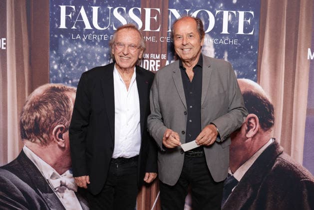 Fausse Note Premiere - Paris Alexandre Arcady and Christian Morin attend the photocall for the premiere of Fausse Note held at the Publicis Cinema in Paris, France on September 28, 2026. Photo by David Boyer ABACAPRESS.COM Paris France  Copyright: xBoyerxDavid ABACAx