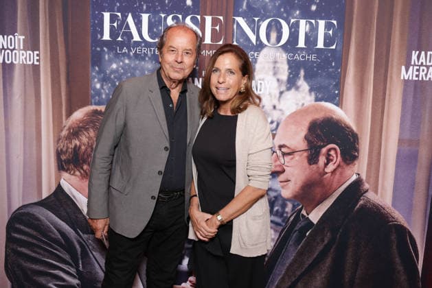Fausse Note Premiere - Paris Christian Morin and Benedicte Morin attend the photocall for the premiere of Fausse Note held at the Publicis Cinema in Paris, France on September 28, 2026. Photo by David Boyer ABACAPRESS.COM Paris France  Copyright: xBoyerxDavid ABACAx