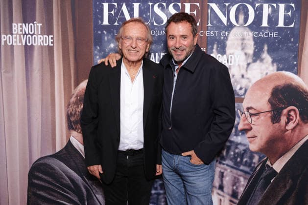 Fausse Note Premiere - Paris Alexandre Arcady and Bernard Montiel attend the photocall for the premiere of Fausse Note held at the Publicis Cinema in Paris, France on September 28, 2026. Photo by David Boyer ABACAPRESS.COM Paris France  Copyright: xBoyerxDavid ABACAx