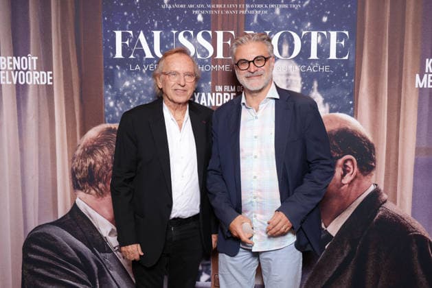 Fausse Note Premiere - Paris Alexandre Arcady and Didier Caron attend the photocall for the premiere of Fausse Note held at the Publicis Cinema in Paris, France on September 28, 2026. Photo by David Boyer ABACAPRESS.COM Paris France  Copyright: xBoyerxDavid ABACAx