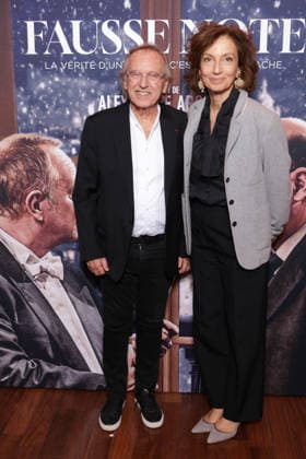 Fausse Note Premiere - Paris Alexandre Arcady and Audrey Azoulay attend the photocall for the premiere of Fausse Note held at the Publicis Cinema in Paris, France on September 28, 2026. Photo by David Boyer ABACAPRESS.COM Paris France  Copyright: xBoyerxDavid ABACAx
