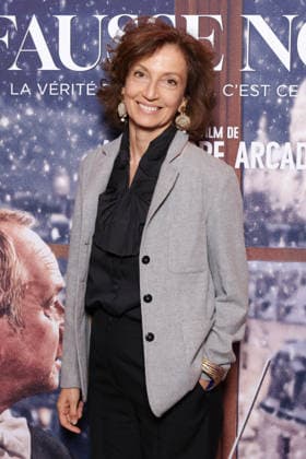 Fausse Note Premiere - Paris Audrey Azoulay attends the photocall for the premiere of Fausse Note held at the Publicis Cinema in Paris, France on September 28, 2026. Photo by David Boyer ABACAPRESS.COM Paris France  Copyright: xBoyerxDavid ABACAx