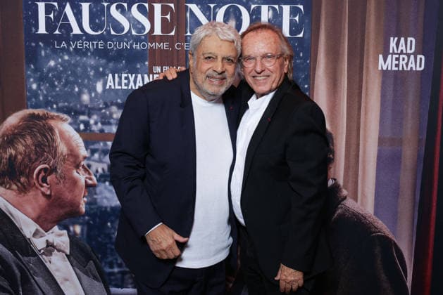 Fausse Note Premiere - Paris Enrico Macias and Alexandre Arcady attend the photocall for the premiere of Fausse Note held at the Publicis Cinema in Paris, France on September 28, 2026. Photo by David Boyer ABACAPRESS.COM Paris France  Copyright: xBoyerxDavid ABACAx