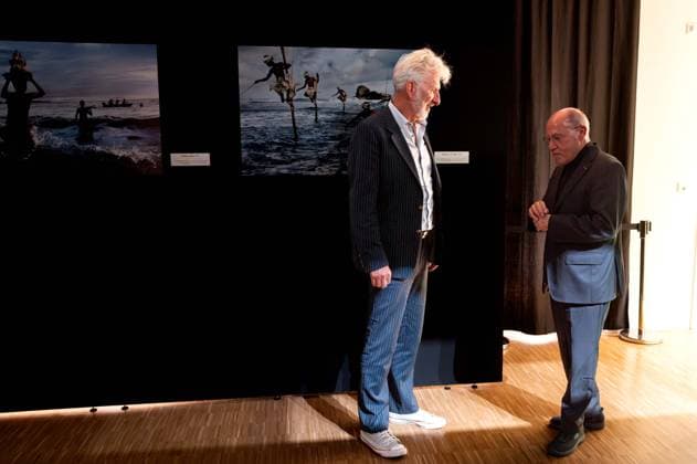 Tübingen, Gysi s Encounters at the Neues Kunstmuseum with Rufus Beck, September 28, 2026: Gregor Gysi (right) and Rufus Beck in conversation backstage