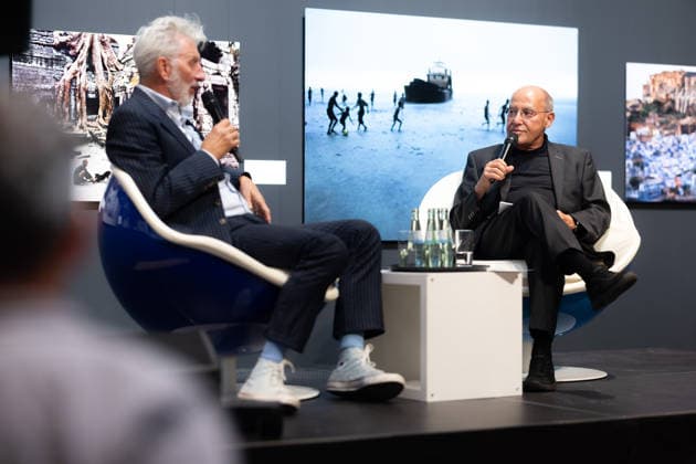 Tübingen, Gysi’s Encounters at the New Art Museum with Rufus Beck, September 28, 2026. Rufus Beck (left) in conversation with Gregor Gysi