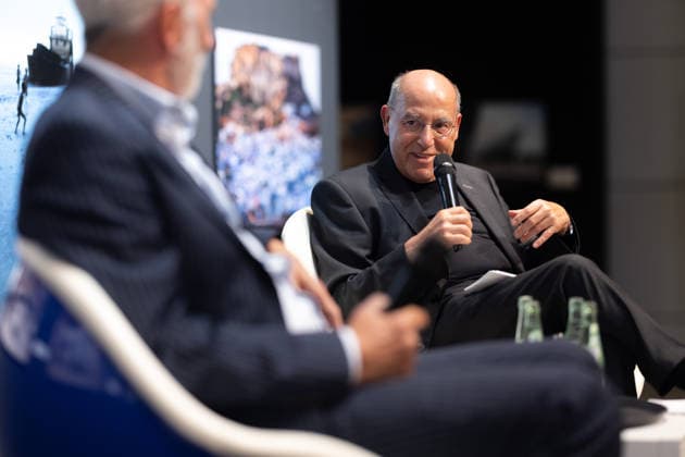 Tübingen, Gysi’s Encounters at the New Art Museum with Rufus Beck, September 28, 2026. Rufus Beck (left) in conversation with Gregor Gysi