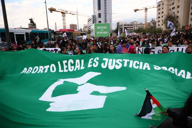 Santiago, September 28, 2026. The 8M Feminist Coordinating Committee is calling for a national Panuelazo on the global day of action for legal abortion. Dragomir Yankovic, Aton Chile, Santiago, Chile. Aton 1195065  Copyright: DRAGOMIRxYANKOVIC ATONxCHILE