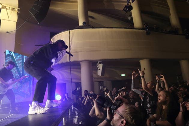 Joel Birch of the band The Amity Affliction at a concert at the Metropol in Berlin, September 28, 2026 The Amity Affliction Concert Berlin