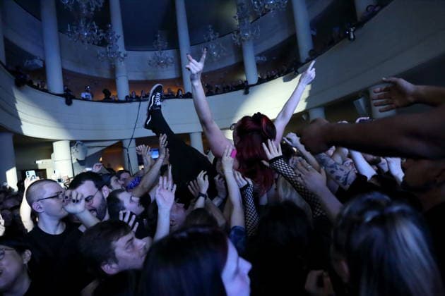 Fans of the band The Amity Affliction at a concert at the Metropol in Berlin, September 28, 2026 The Amity Affliction Concert Berlin