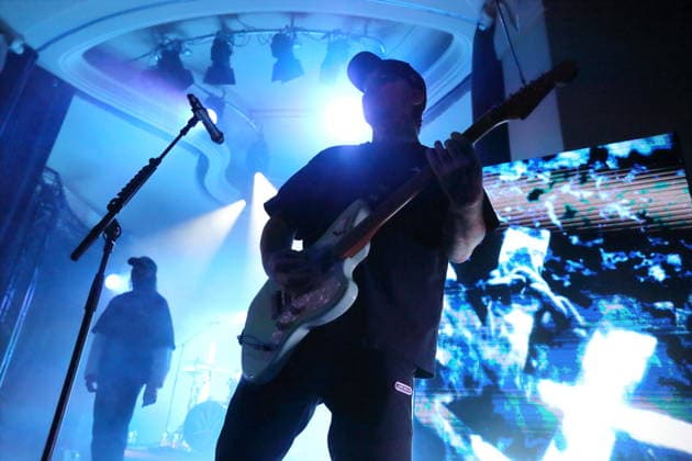 Joel Birch and Dan Brown (from left) of the band The Amity Affliction at a concert at the Metropol in Berlin on September 28, 2026. The Amity Affliction Concert in Berlin