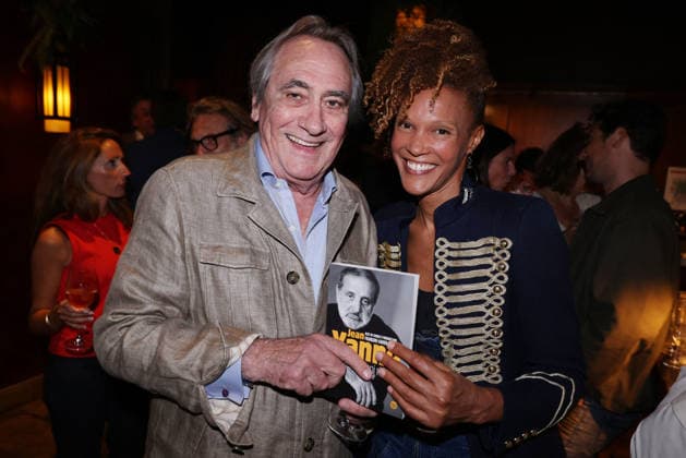 Exclusive - Francois-Xavier Demaison book launch - Paris Exclusive - Philippe Lavil and Amanda Scott attend Francois-Xavier Demaison « Laissez-moi rire ! » book launch organized by Five Eyes Production at Buddha Bar, in Paris, France, September 28, 2026. Photo by Jerome Domine ABACAPRESS.COM Paris France  Copyright: xDominexJerome ABACAx