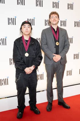 IPA89087555 - London, red carpet at the 2026 BMI Awards. Pictured: X9Beatz, Paul P8 Achter  Copyright: xCristinaxMasseix xCristinaxMasseix IPA89087555