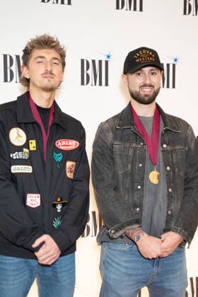 IPA89087545 - London, red carpet at the 2026 BMI Awards. Pictured: Robbie Jay, James Daniel Lewis  Copyright: xCristinaxMasseix xCristinaxMasseix IPA89087545