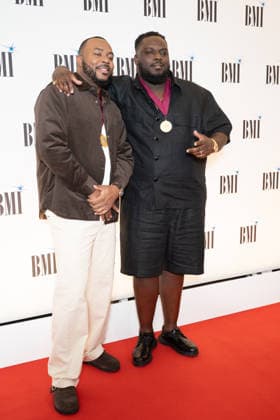 IPA89087640 - London, red carpet at the 2026 BMI Awards. Pictured: Ari Pensmith, Samuel Sammy SoSo Awuku  Copyright: xCristinaxMasseix xCristinaxMasseix IPA89087640
