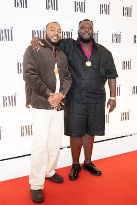 IPA89087645 - London, red carpet at the 2026 BMI Awards. Pictured: Ari Pensmith, Samuel Sammy SoSo Awuku  Copyright: xCristinaxMasseix xCristinaxMasseix IPA89087645