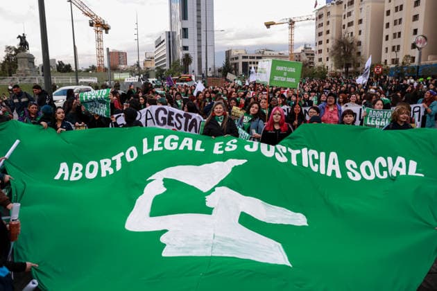 September 28, 2026, Santiago, Chile: Various feminist groups take part in a march in Santiago, Chile, as part of the Global Day of Action for Legal and Safe Abortion. Santiago Chile  - ZUMAu105 20260928_zip_u105_007 Copyright: xManuelxUrzuax