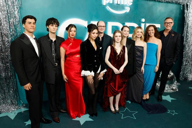 Amber Midthunder, Alison Thornton, Josie Totah and Summer H. Howell arrive with other cast members on the red carpet at Amazon Prime s Carrie New York Premiere at Village East Cinema on Monday, September 28, 2026 in New York City.  NYP20260928301 JOHNxANGELILLO