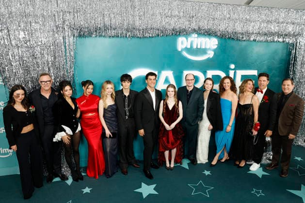 Amber Midthunder, Alison Thornton, Josie Totah and Summer H. Howell arrive with other cast members on the red carpet at Amazon Prime s Carrie New York Premiere at Village East Cinema on Monday, September 28, 2026 in New York City.  NYP20260928303 JOHNxANGELILLO