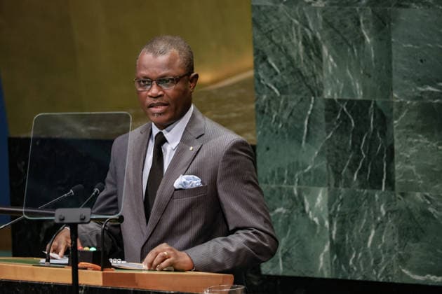 September 28, 2026, New York, New York, United States: Benin representative MARC HERMANNE GNINADOU ARABA addresses the General Assembly during the official final day of the General Debate of the 81st UN General Assembly. Araba highlighted BeninÃ¢â‚¬â ¢s priorities on peace and security, sustainable development and regional stability in West Africa, while calling for stronger multilateral cooperation and greater African representation in international decision-making. New York United States  - ZUMAo116 20260928_znp_o116_065 Copyright: xBiancaxOterox