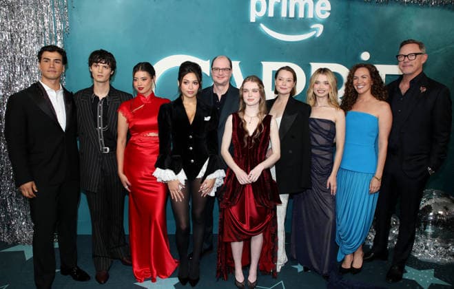 Prime Video s Carrie New York Premiere Joel Oulette, Arthur Conti, Amber Midthunder, Josie Totah, Mike Flanagan, Summer H. Howell, Samantha Sloyan, Alison Thornton, Kate Siegel and Matthew Lillard attending Prime Video s Carrie New York Premiere held at Village East by Anjelika Theater on September 28, 2026 in New York City, NY New York City Village East by Anjelika Theater NY USA Copyright: xStevenxBergman AFF-USA.COMx