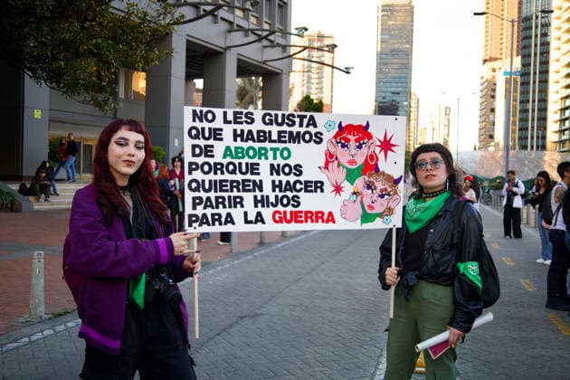 September 28, 2026, Bogota, Bogota D.C, Colombia: Women take part during the Global Day of Action for Access to Safe and Legal Abortion demonstration in Bogota, Colombia against the proposals on limitations on the acess to reproductive and sexual rights purposed by the new government on September 28, 2026. Bogota Colombia  - ZUMAvp1_ 20260928_zia_vp1_010 Copyright: xIsabellaxBobadillax