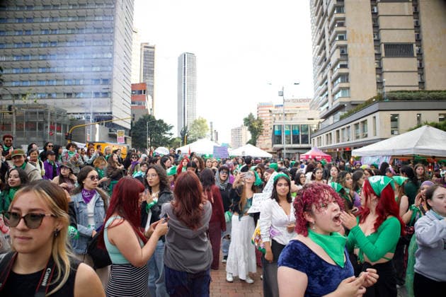 September 28, 2026, Bogota, Bogota D.C, Colombia: Women take part during the Global Day of Action for Access to Safe and Legal Abortion demonstration in Bogota, Colombia against the proposals on limitations on the acess to reproductive and sexual rights purposed by the new government on September 28, 2026. Bogota Colombia  - ZUMAvp1_ 20260928_zia_vp1_027 Copyright: xIsabellaxBobadillax