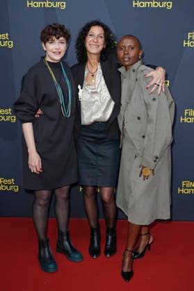 Alexandra Stone, Emily Atef, and Eliane Umuhire at the premiere of the feature film *Call Me Queen* at the 34th Filmfest Hamburg 2026 at Cinemaxx Dammtor in Hamburg, September 28, 2026 Foto:xC.xTamckex xFuturexImagex queen_6908