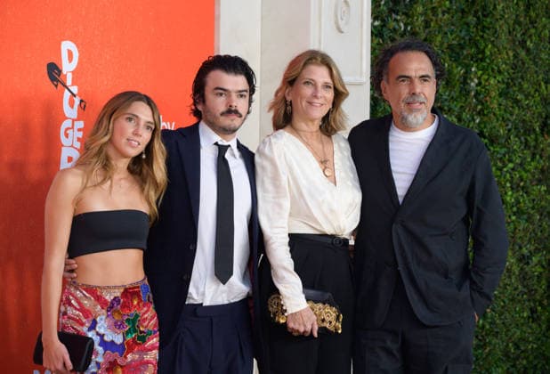 Digger Premiere - Los Angeles, USA LOS ANGELES, USA. September 28, 2026: Alejandro Gonzalez Inarritu, Maria Eladia Hagerman & Children at the premiere for Digger at Directors Village. Los Angeles CA USA  Copyright: xPaulxSmith Featureflashx