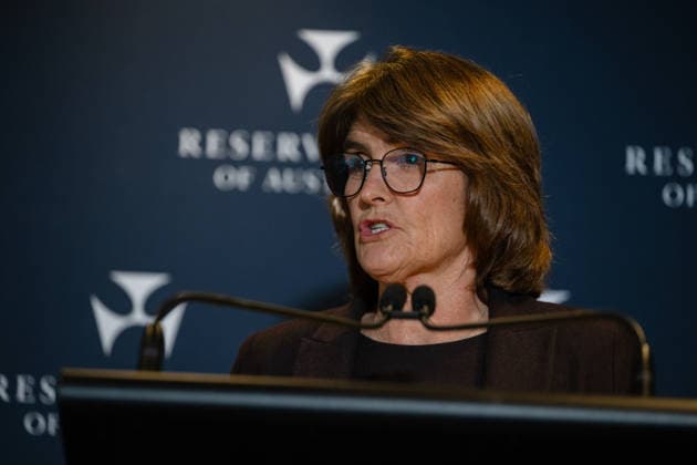 RBA RATES ANNOUNCEMENT, Reserve Bank Governor Michele Bullock speaks to media in Sydney, Tuesday, September 29, 2026. ( NO ARCHIVING  Copyright: xSarahxWilsonx 20260929174242055777