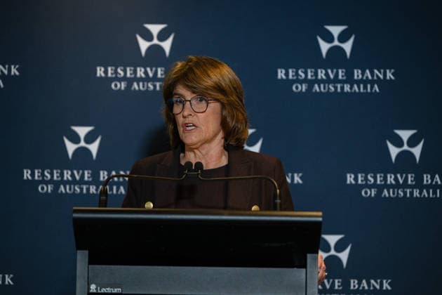 RBA RATES ANNOUNCEMENT, Reserve Bank Governor Michele Bullock speaks to media in Sydney, Tuesday, September 29, 2026. ( NO ARCHIVING  Copyright: xSarahxWilsonx 20260929147373628342