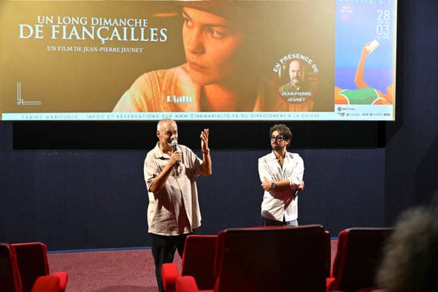 Jean-Pierre Jeunet and Charles Benoin, a producer and member of the festival staff, met with the audience at the Rialto cinema in Nice before the re-screening of his film *A Very Long Engagement* as part of the 8th edition of the Ciné Roman Festival at the Pathé Gare du Sud cinema in Nice, September 28, 2026 Jacovides Bebert Bestimage Jean-Pierre Jeunet met with the audience at the Rialto cinema in Nice before a screening of his film *A Very Long Engagement* as part of the 8th edition of the Ciné Roman Festival at the Pathé Gare du Sud cinema in Nice on September 28, 2026 NICE France  Copyright: xDominiquexJacovidesx-xBrunoxBebertx xBestimagexDominiquexJacovidesx-xBrunoxBebertx xBestimagex