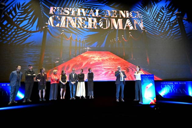 The Festival jury, composed of Malik Frikah, Gaëtan Roussel, Bérénice Bejo, Danièle Thompson, Luana Bajrami, Manu Payet, Vanessa Schneider, Sara Giraudeau, Daniel Auteuil, Jury President, and Nathalie Levy, the emcee, during the opening night of the 8th edition of the Ciné Roman Festival at the Pathé Gare du Sud cinema in Nice, September 28, 2026 Bruno Bebert Dominique Jacovides Bestimage Opening night of the 8th edition of the Ciné Roman Festival at the Pathé Gare du Sud cinema in Nice, September 28, 2026 NICE France Copyright: xDominiquexJacovidesx-xBrunoxBebertx xBestimagexDominiquexJacovidesx-xBrunoxBebertx xBestimagex