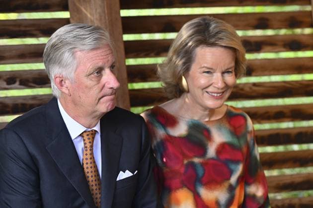 King Philippe - Filip of Belgium and Queen Mathilde of Belgium pictured during a visit to the non-profit organization Le Bercail, a residential and outpatient care centre for adults with an intellectual disability, on Tuesday 29 September 2026, part of a visit to Liege of the Belgian Royals.  ERICxLALMAND 188169613