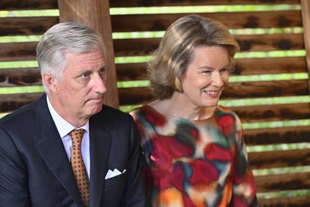King Philippe - Filip of Belgium and Queen Mathilde of Belgium pictured during a visit to the non-profit organization Le Bercail, a residential and outpatient care centre for adults with an intellectual disability, on Tuesday 29 September 2026, part of a visit to Liege of the Belgian Royals.  ERICxLALMAND 188169626