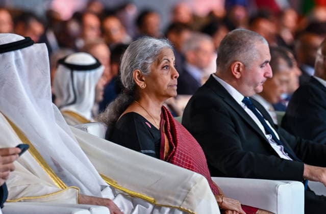 Opening ceremony of the 11th annual meeting of the Asian Infrastructure Investment Bank (AIIB) in Doha Indian Finance Minister Nirmala Sitharaman (L) attends the opening ceremony of the 11th Annual Meeting of the Board of Governors of the Asian Infrastructure Investment Bank (AIIB) in Doha,Qatar on September 28, 2026 DOHA Qatar Copyright: xNOUSHADx