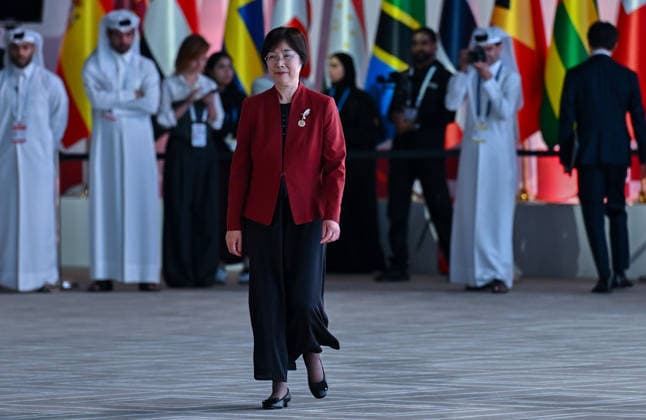 Opening ceremony of the 11th annual meeting of the Asian Infrastructure Investment Bank (AIIB) in Doha Asian Infrastructure Investment Bank (AIIB) President and Chair of the Board of Directors Zou Jiayi attends the opening ceremony of the 11th Annual Meeting of the Board of Governors of the Asian Infrastructure Investment Bank (AIIB) in Doha,Qatar on September 28, 2026 DOHA Qatar Copyright: xNOUSHADx