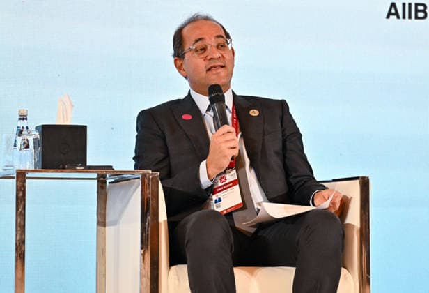Opening ceremony of the 11th annual meeting of the Asian Infrastructure Investment Bank (AIIB) in Doha AIIB Governor and Finance Minister of Egypt, Ahmed Kouchouk, attends the Flagship Seminar titled Scaling up Climate Finance for Impact: Turning Policy Reform into Resilient Growth at the 11th Annual Meeting of the Board of Governors of the Asian Infrastructure Investment Bank (AIIB) in Doha,Qatar on September 28, 2026 DOHA Qatar Copyright: xNOUSHADx