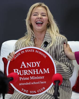 Labour Party Annual Conference Day Three An attendee holds a Andy Burnham Prime Minister placard during theLabour Party Annual Conference Day Three at Convention Centre, Liverpool, United Kingdom on 29 September 2026 (Photo by Mark Cosgrove News Images) Liverpool Convention Centre Merseyside United Kingdom Copyright: xMarkxCosgrove NewsxImagesx