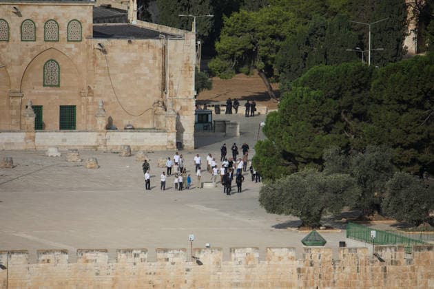 Israeli raid on Al-Aqsa Mosque compound JERUSALEM - SEPTEMBER 29: Israelis raid the Al-Aqsa Mosque compound and the adjacent Muslim Rahma (Bab al-Rahma) Cemetery outside the eastern walls during the Jewish holiday of Sukkot (Feast of Tabernacles) in Jerusalem on September 29, 2026 Gazi Samad Anadolu Jerusalem Israel. Editorial use only. Please get in touch for any other usage.  Copyright: x2026xAnadoluxGazixSamadx