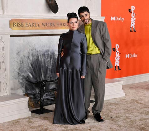 Cast member Riz Ahmed and his wife Fatima Farheen Mirza attend the premiere of the dramatic dark comedy motion picture Digger at the Director s Village in the Westwood section of Los Angeles on Monday, September 28, 2026. Storyline: The most powerful man in the world embarks on a frantic mission to prove he is humanity s savior before the disaster he s unleashed destroys everything.  LAP2026092862 JIMxRUYMEN