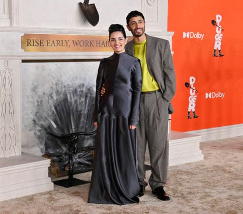 Cast member Riz Ahmed and his wife Fatima Farheen Mirza attend the premiere of the dramatic dark comedy motion picture Digger at the Director s Village in the Westwood section of Los Angeles on Monday, September 28, 2026. Storyline: The most powerful man in the world embarks on a frantic mission to prove he is humanity s savior before the disaster he s unleashed destroys everything.  LAP2026092863 JIMxRUYMEN