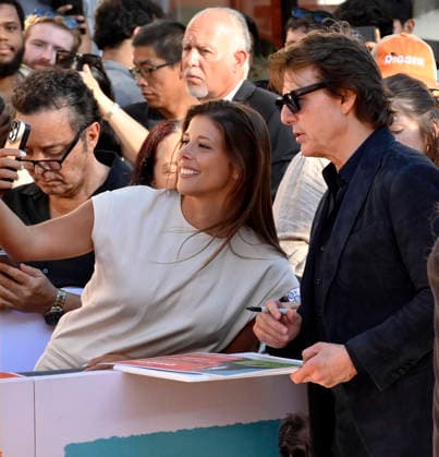 Cast member Tom Cruise mingles with fans at the premiere of the dramatic dark comedy motion picture Digger at the Director s Village in the Westwood section of Los Angeles on Monday, September 28, 2026. Storyline: The most powerful man in the world embarks on a frantic mission to prove he is humanity s savior before the disaster he s unleashed destroys everything.  LAP2026092876 JIMxRUYMEN