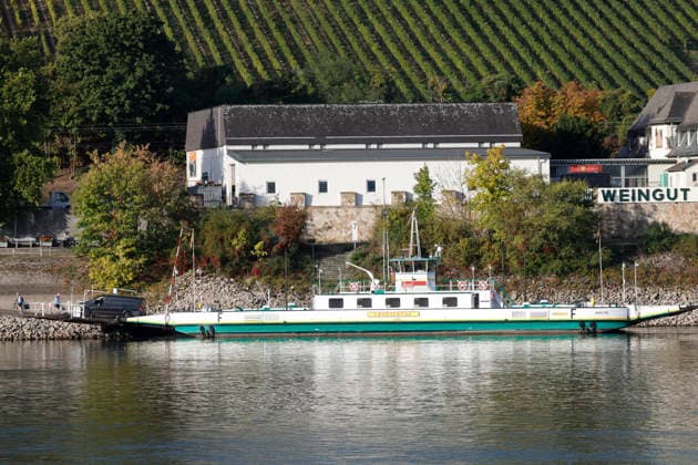 Historic Low Water Level, September 29, 2026: Due to low water levels, the Rhine currently has a water level of minus 27 centimeters at the Kornsand landing site for the Landskrone ferry between Kornsand and Nierstein, near Worms. This is a historic record low. Dredging wo