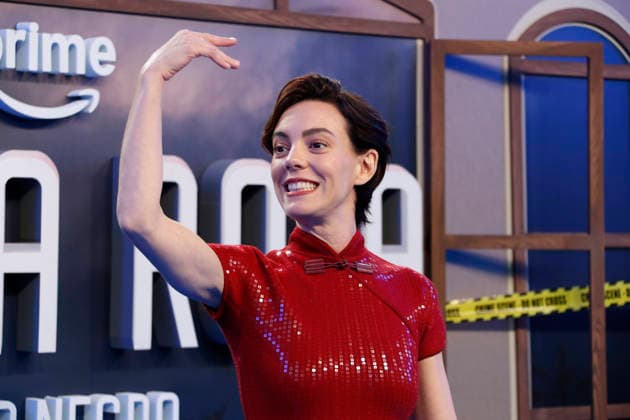 September 28, 2026, Madrid, Community Of Madrid, Spain: Spanish actress VICKY LUENGO, who plays the lead role of Antonia Scott, the most intelligent person on Earth, attends the blue carpet premiere of the second season of the Amazon Prime Video series Reina Roja: Loba Negra at Cine Capitol on Monday, September 28, 2026, in Madrid, Spain. Luengo dazzled in a red sequined Max Mara Resort 2027 gown inspired by the traditional Chinese qipao. Directed by Koldo Serra and based on the bestselling novel by Juan Gomez-Jurado, the thriller series follows Scott and her partner Jon Gutierrez as they face the Russian mafia and a dangerous hitwoman in the Costa del Sol. The exclusive debut gathered the main cast and Spanish celebrities to celebrate th - ZUMAo127 20260928_zep_o127_219 Copyright: xHugoxOrtunox