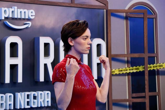 September 28, 2026, Madrid, Community Of Madrid, Spain: Spanish actress VICKY LUENGO, who plays the lead role of Antonia Scott, the most intelligent person on Earth, attends the blue carpet premiere of the second season of the Amazon Prime Video series Reina Roja: Loba Negra at Cine Capitol on Monday, September 28, 2026, in Madrid, Spain. Luengo dazzled in a red sequined Max Mara Resort 2027 gown inspired by the traditional Chinese qipao. Directed by Koldo Serra and based on the bestselling novel by Juan Gomez-Jurado, the thriller series follows Scott and her partner Jon Gutierrez as they face the Russian mafia and a dangerous hitwoman in the Costa del Sol. The exclusive debut gathered the main cast and Spanish celebrities to celebrate th - ZUMAo127 20260928_zep_o127_205 Copyright: xHugoxOrtunox