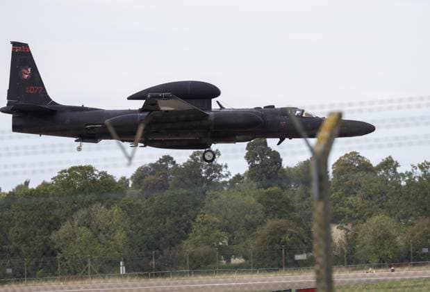 RAF Fairford US airforce bombers at RAF Fairford as security is increased after the arrest of five men  Copyright: xDougxSeeburgx NINTCHDBPICT001111898708