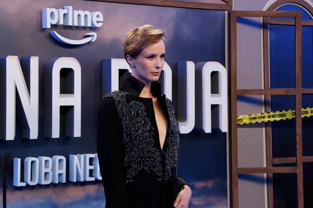 September 28, 2026, Madrid, Community Of Madrid, Spain: Spanish actress JAVIERA SKY, who plays the titular role of the ruthless hitwoman Loba Negra, poses on the blue carpet during the premiere of the second season of the Amazon Prime Video series Reina Roja: Loba Negra at Cine Capitol on Monday, September 28, 2026, in Madrid, Spain. Directed by Koldo Serra and based on the bestselling novel by Juan Gomez-Jurado, the thriller series follows the protagonists as they face the Russian mafia and Sky s character in the Costa del Sol. The exclusive debut gathered the main cast and Spanish celebrities to celebrate the show s upcoming global release on October 2, 2026. Madrid Spain - ZUMAo127 20260928_zep_o127_116 Copyright: xHugoxOrtunox